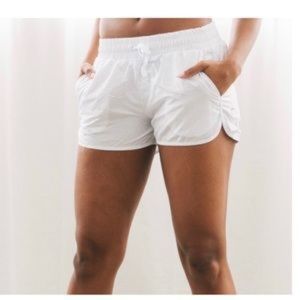 Zyia white bomber shorts